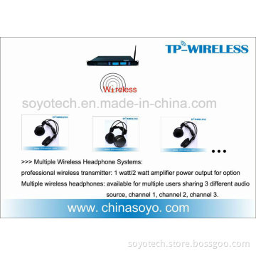 RF Multiple Wireless Headphones Solution to Silent Disco Party